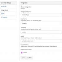 Shippable Account - Docker Hub Integration